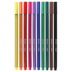 Westcott STORYLINER Fineliner Mix, lot de 10 feutres fins 0,4 mm (E-744256 00)