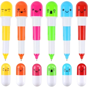 12 Mini Stylos Rétractables Multicolores – Cadeau Idéal !
