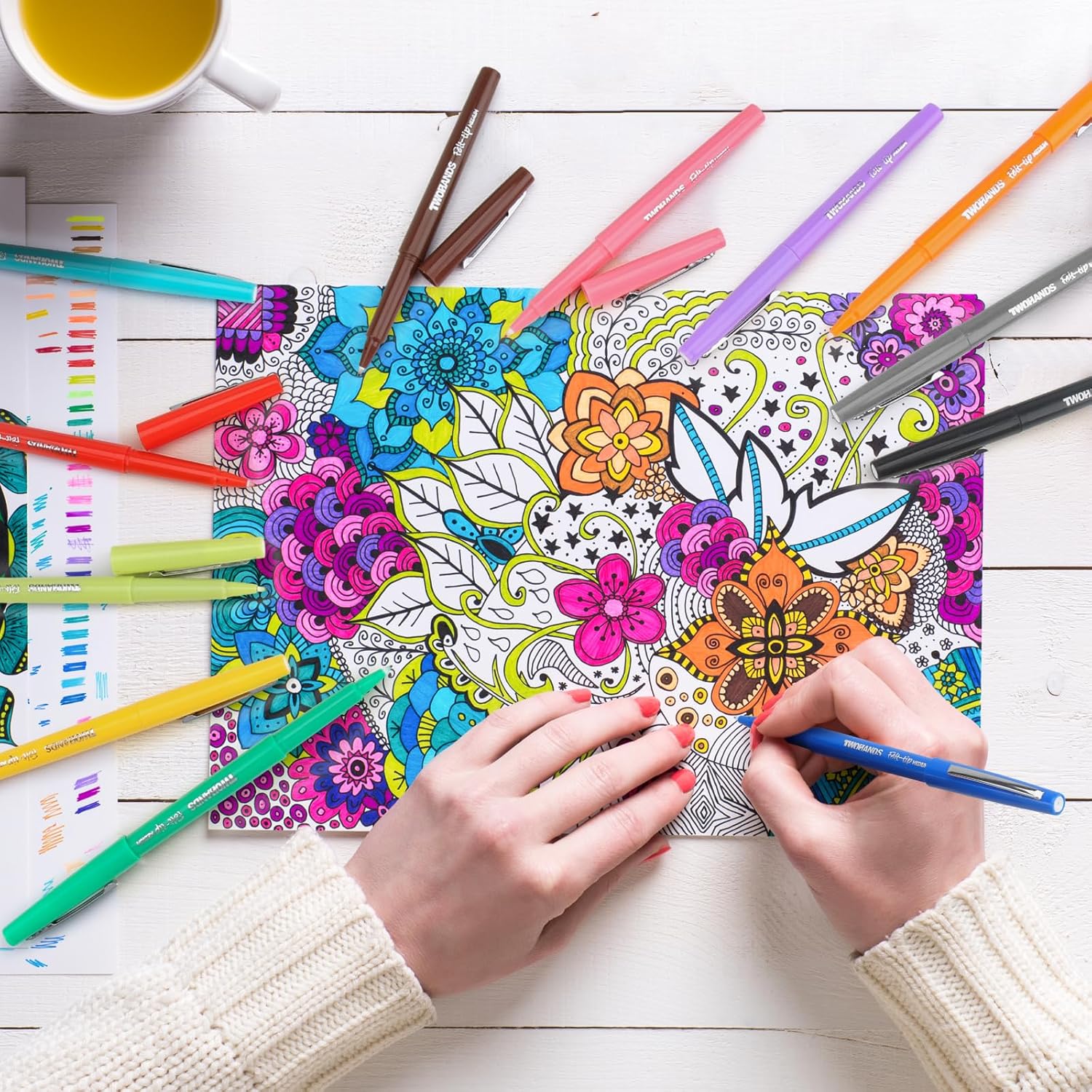 Stylos Feutres pas cher - Assortiment Couleurs 12 Pièces – Image 4