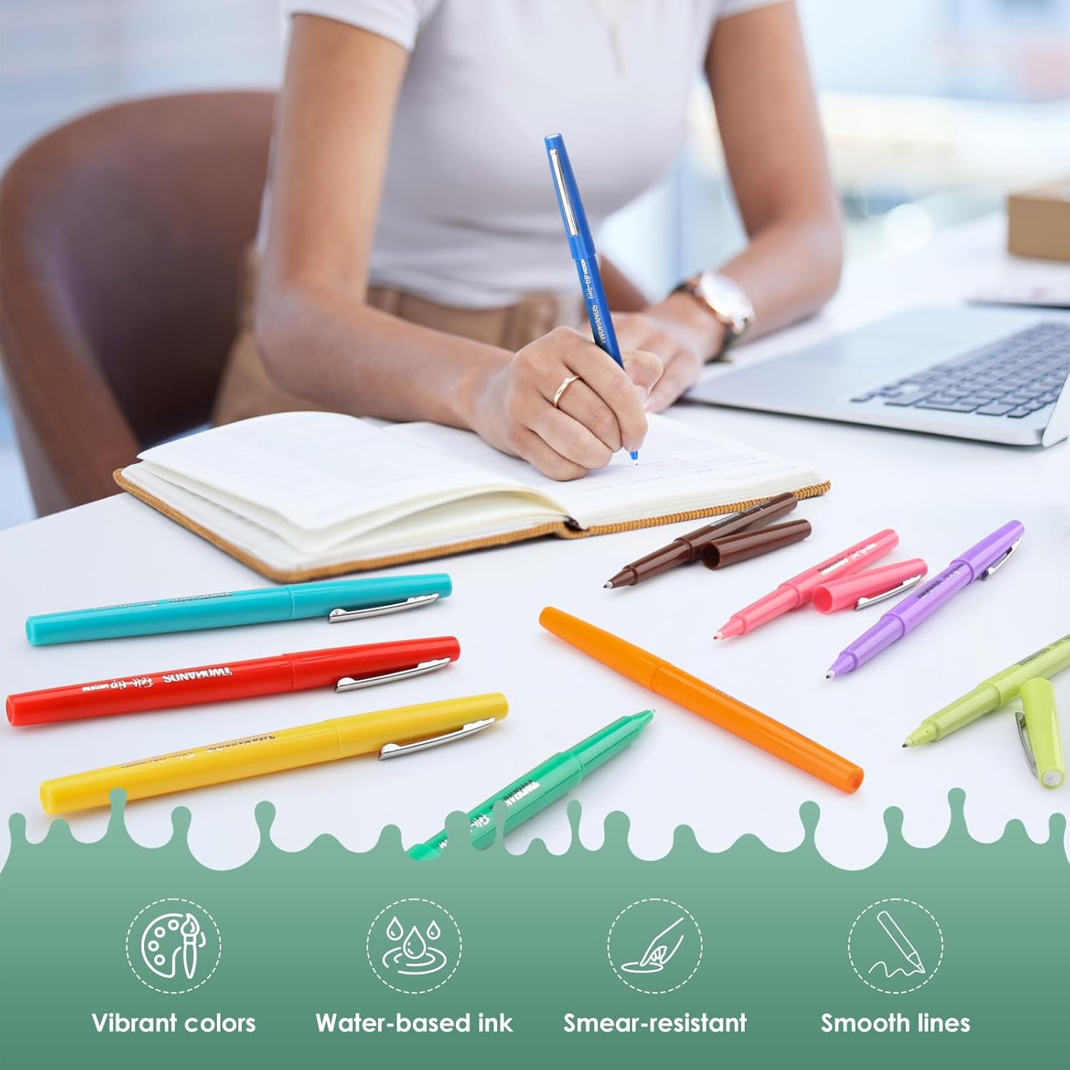 Stylos Feutres pas cher - Assortiment Couleurs 12 Pièces – Image 5