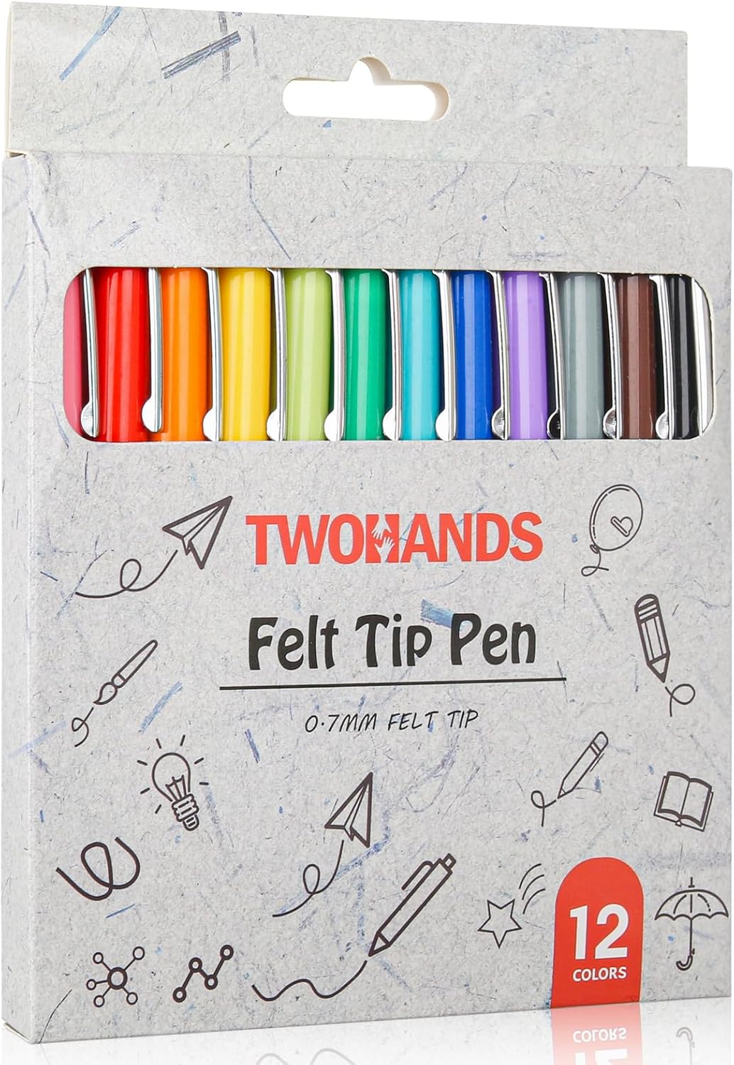 Stylos Feutres pas cher - Assortiment Couleurs 12 Pièces – Image 6