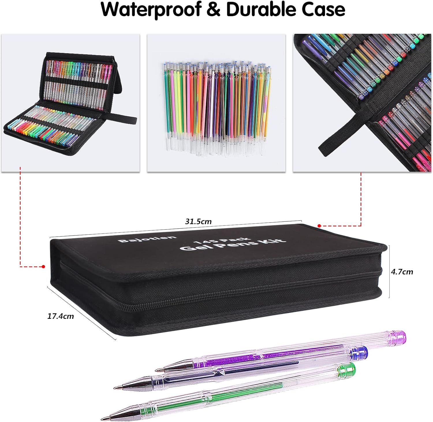 145 Stylos Gel Pailletés + Livre de Coloriage – Image 7