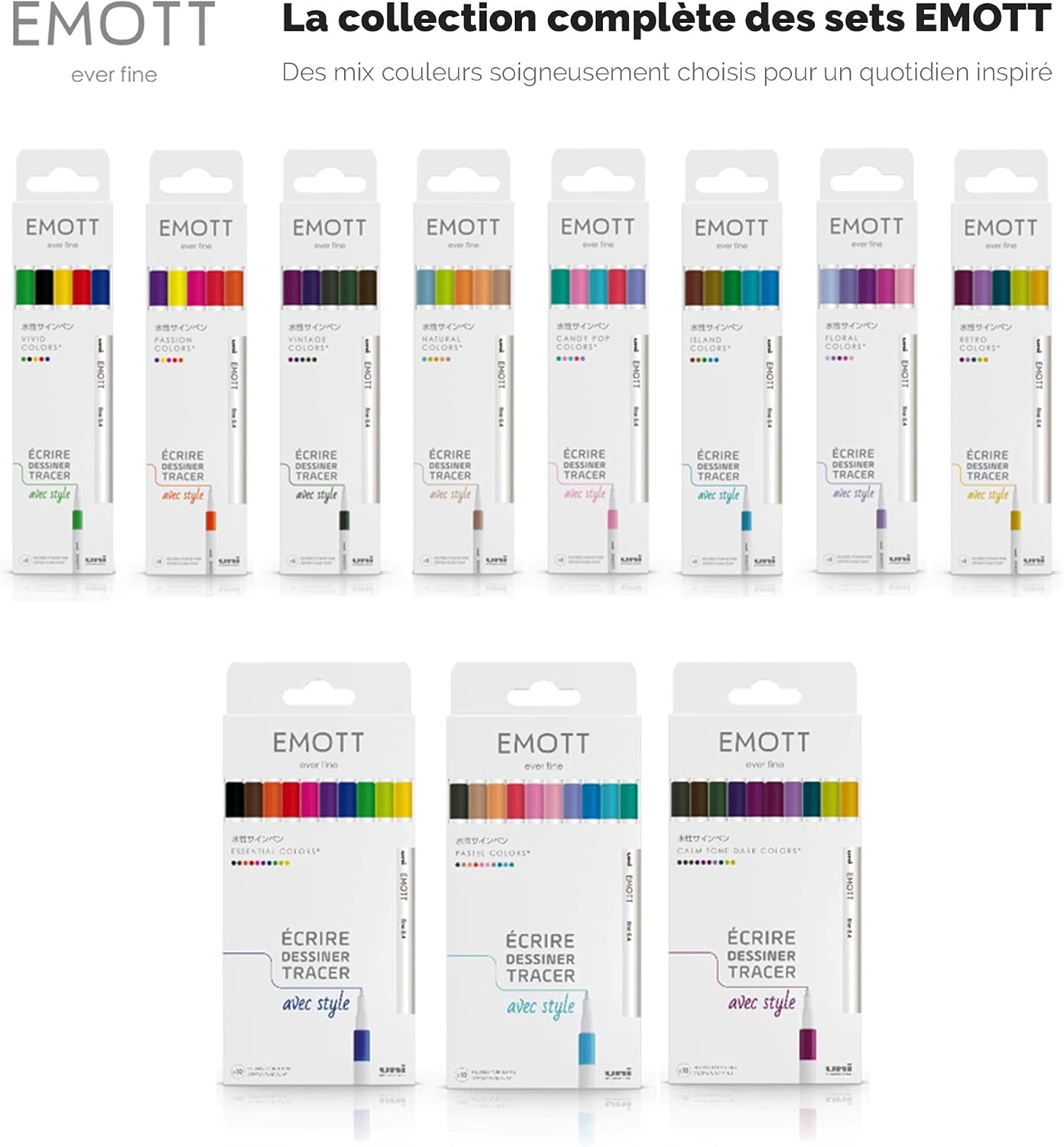 Feutres Pastel Emott - 10 Couleurs 0,4mm – Image 6