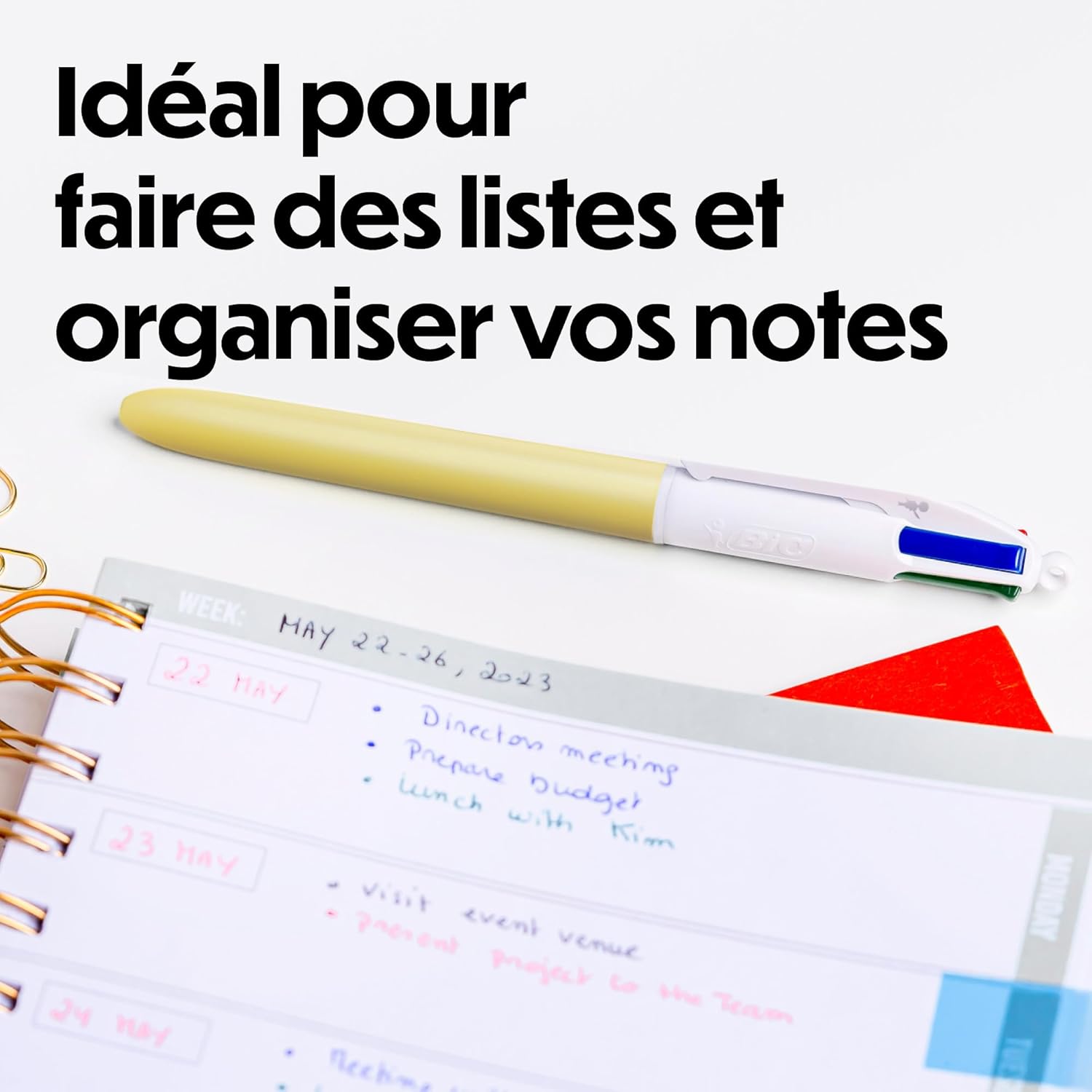 Lot de 5 BIC Stylo 4 Couleurs Perlées – Image 4