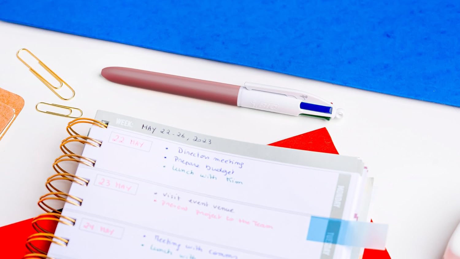 Lot de 5 BIC Stylo 4 Couleurs Perlées – Image 7