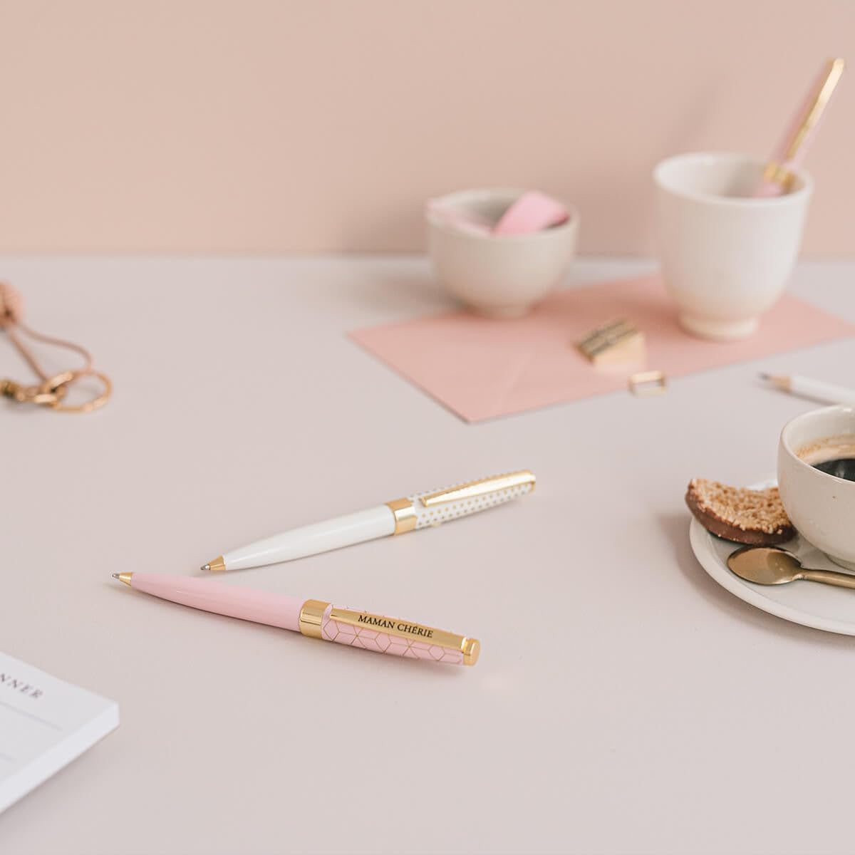 Stylo Bille MON CŒUR Rose et Or en Boîte Cadeau – Image 4