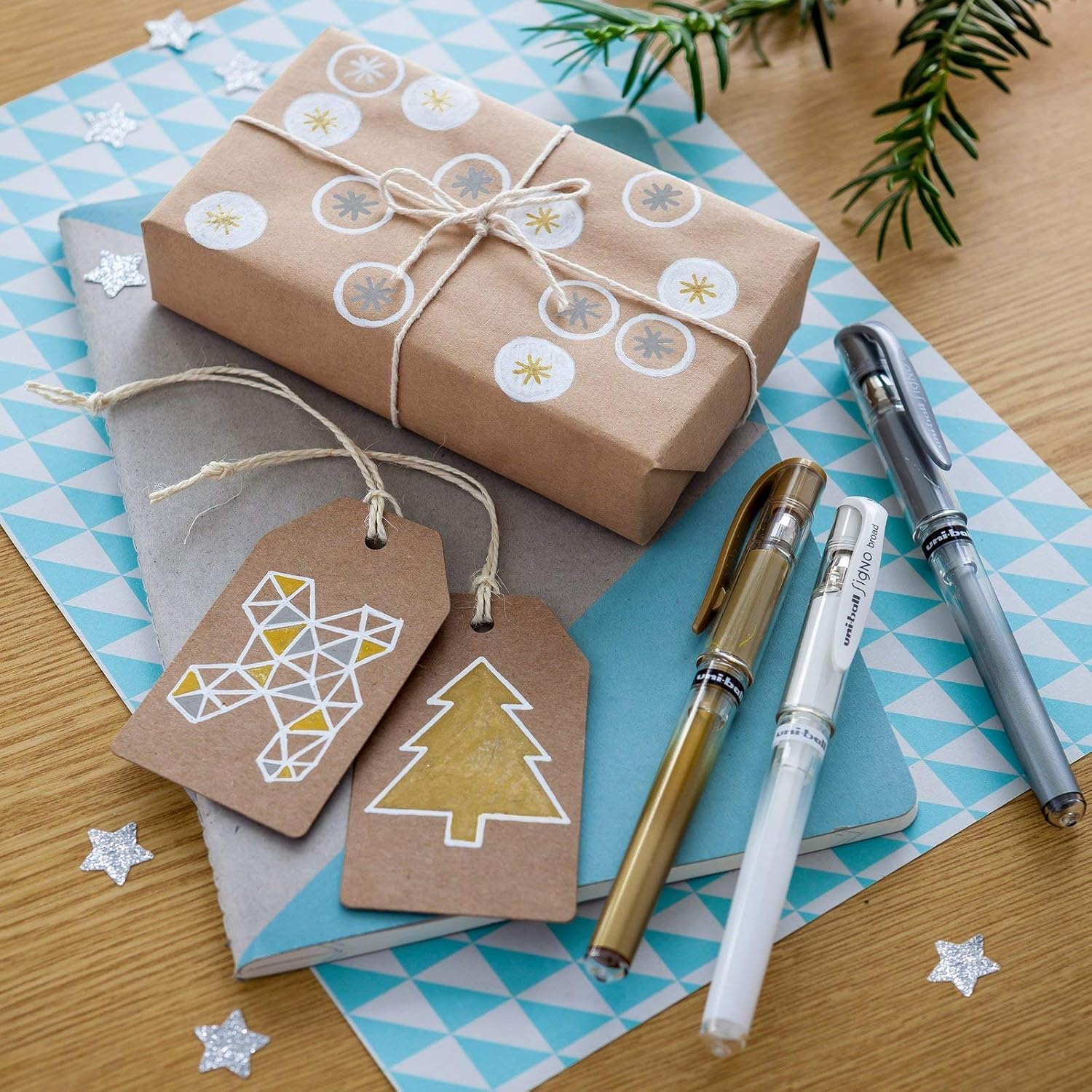 Stylo Roller Uni-Ball Signo Blanc 1 mm - 3 pièces – Image 4