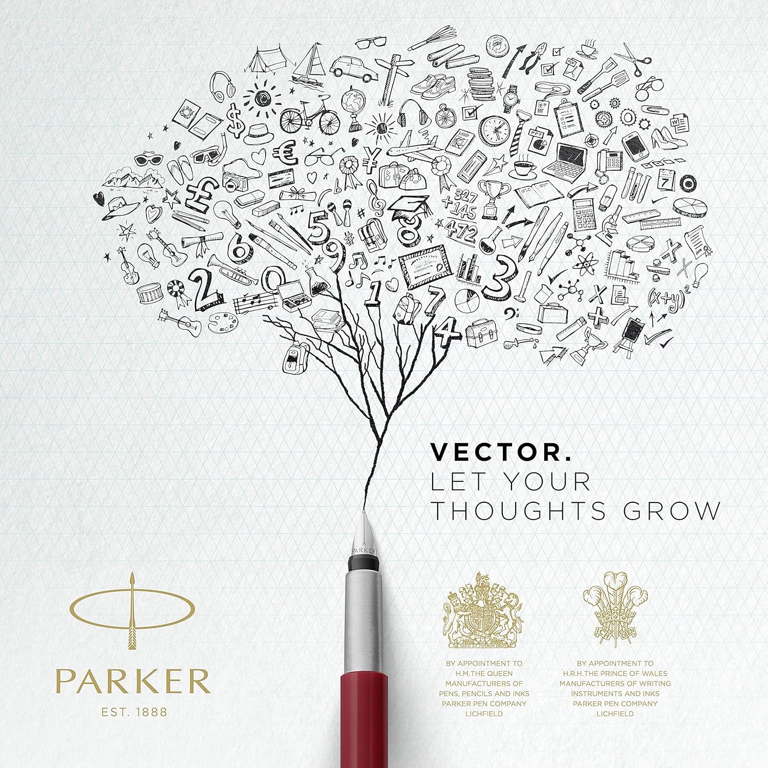 Stylo plume Parker Vector Bleu - Pointe fine en blister – Image 7