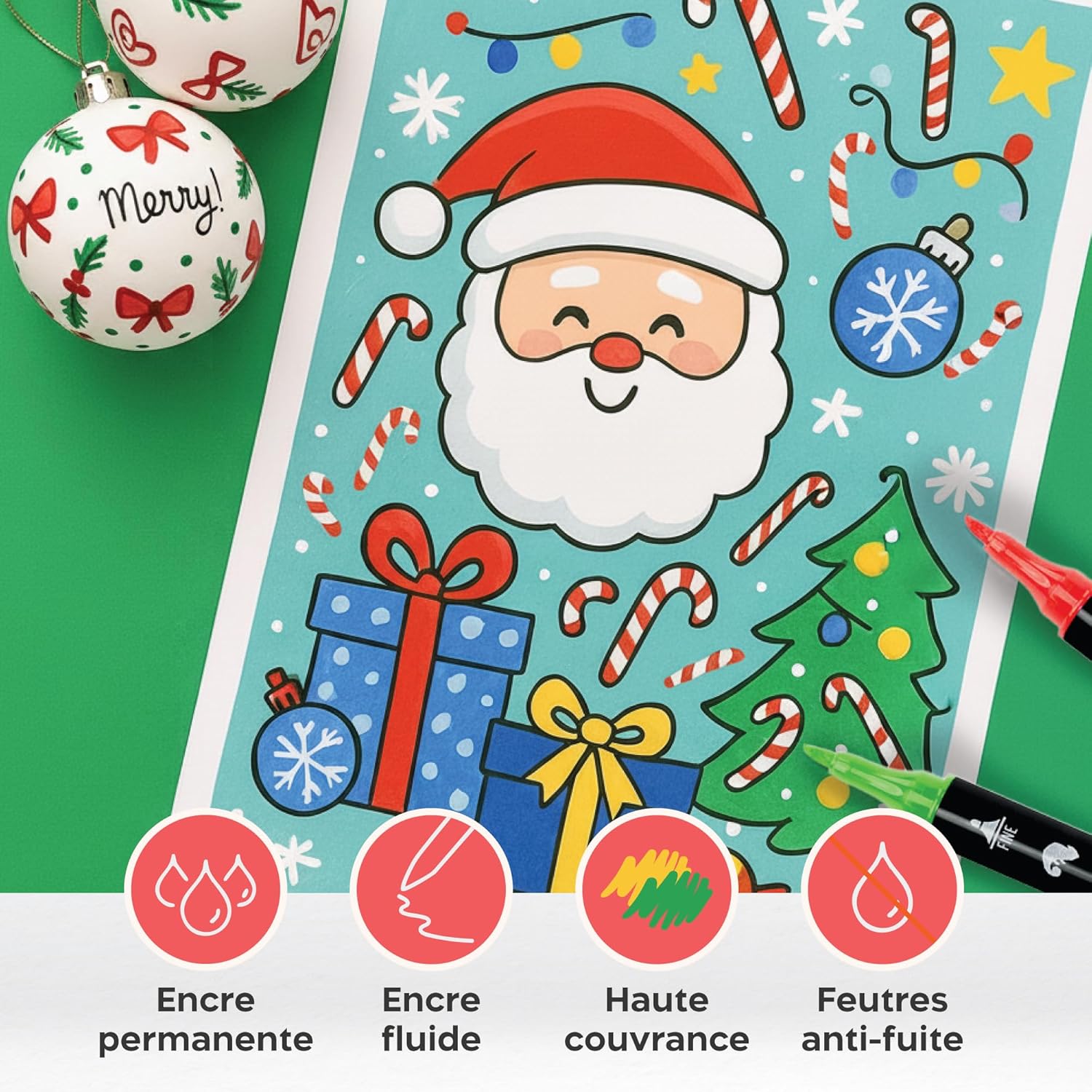 24 Feutres Acryliques Double Pointe Zenacolor – Image 4