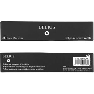 1767515410 recharge stylo noir belius boite de 3