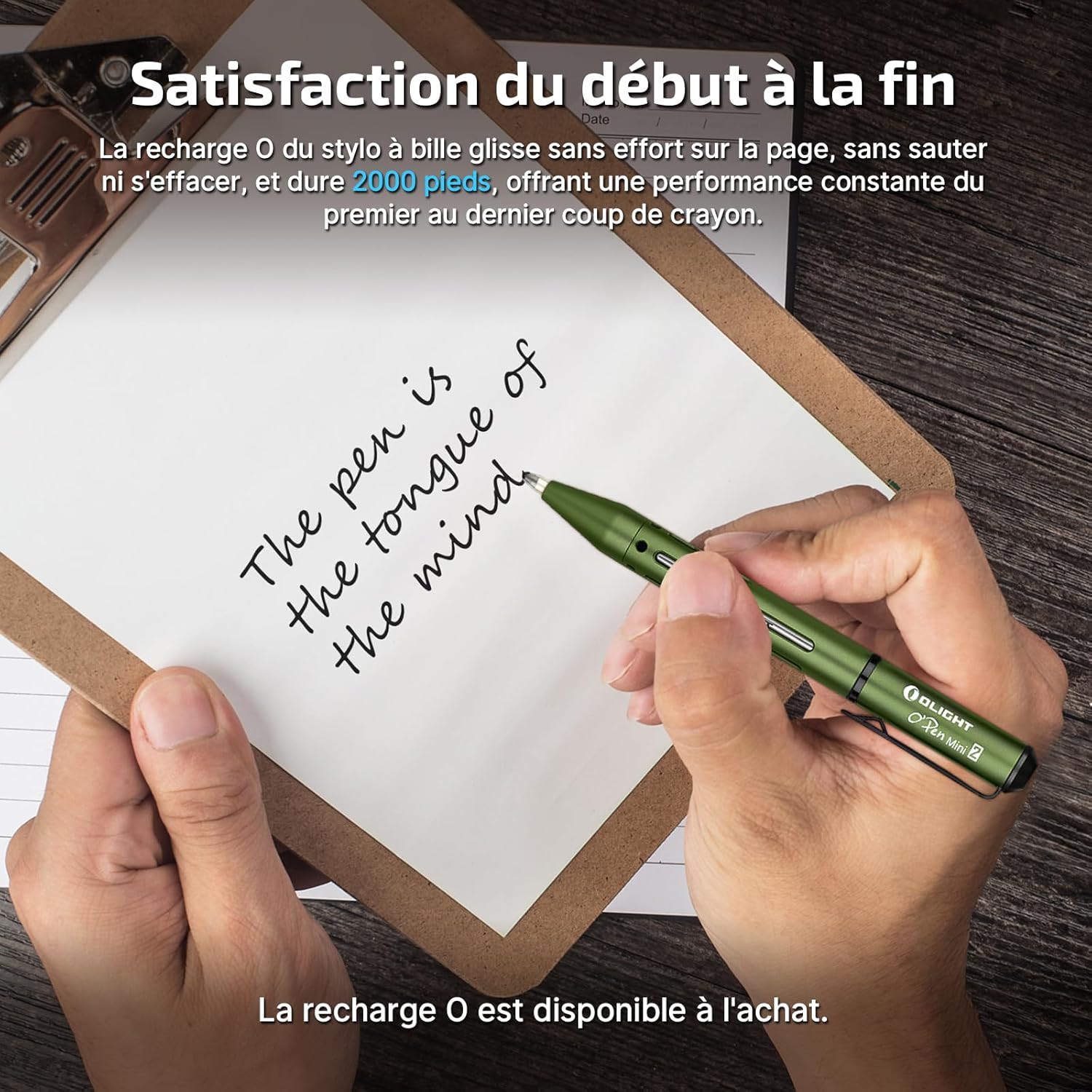 Stylo 2 en 1 : Stylo et Crayon Métal Vert – Image 2