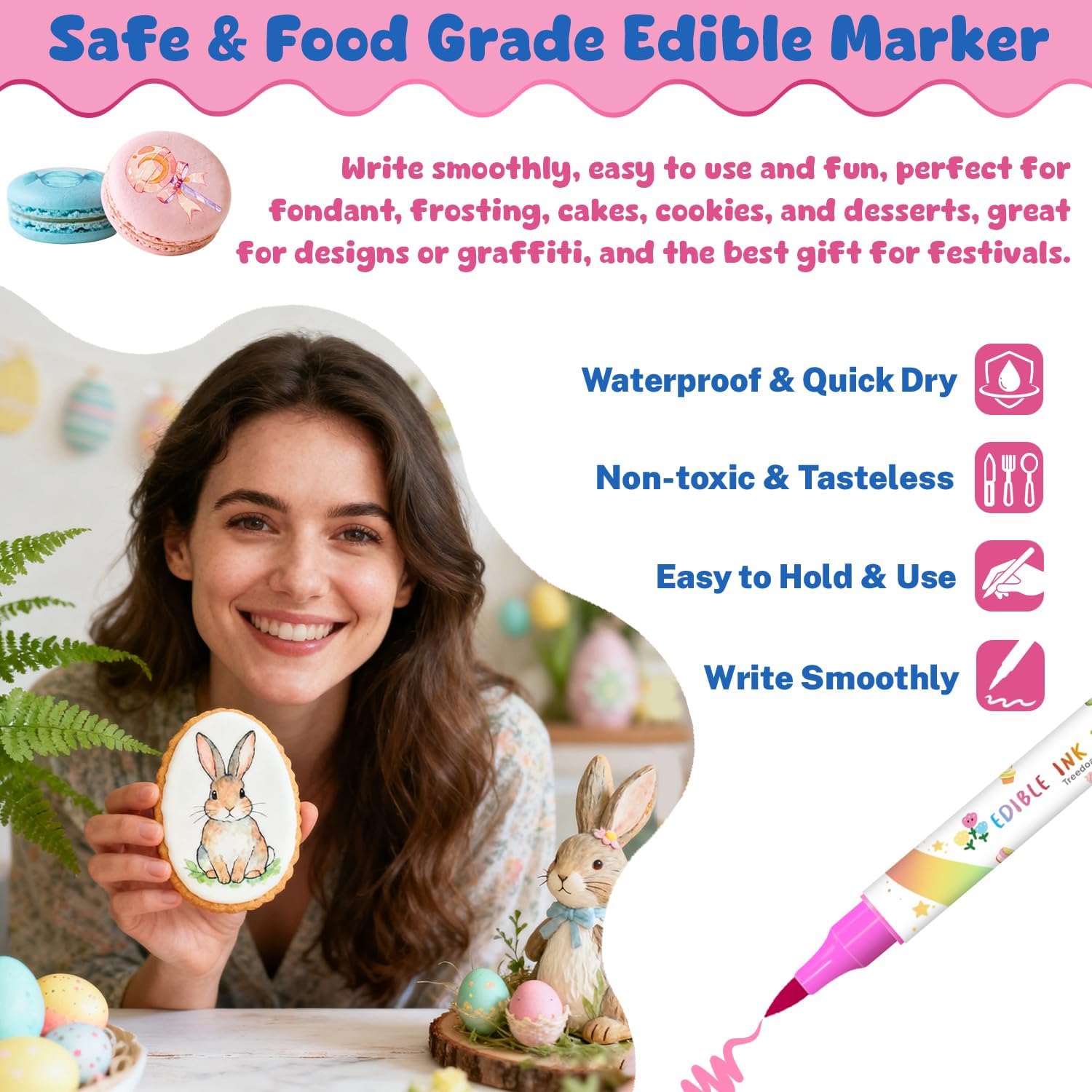 Stylo Alimentaire : Marqueurs Comestibles 8 Couleurs – Image 4