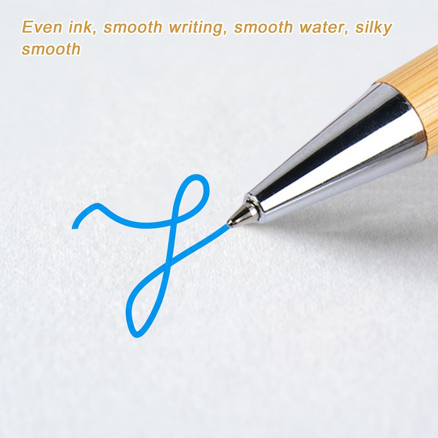 1767567052 stylos a bille en bois de bambou lot de 50