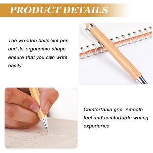 1767567056 stylos a bille en bois de bambou lot de 50