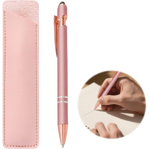 1767571197 stylo rose personnalise avec etui en cuir