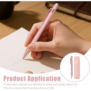 1767571214 stylo rose personnalise avec etui en cuir