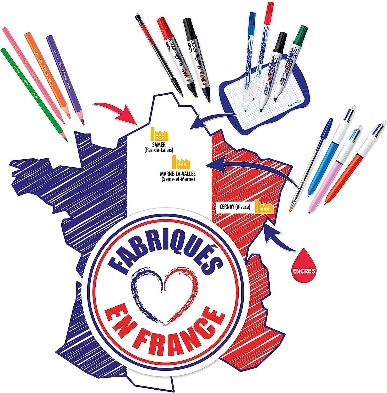 Stylo Bille BIC 4 Couleurs Rose Métallisé – Image 10