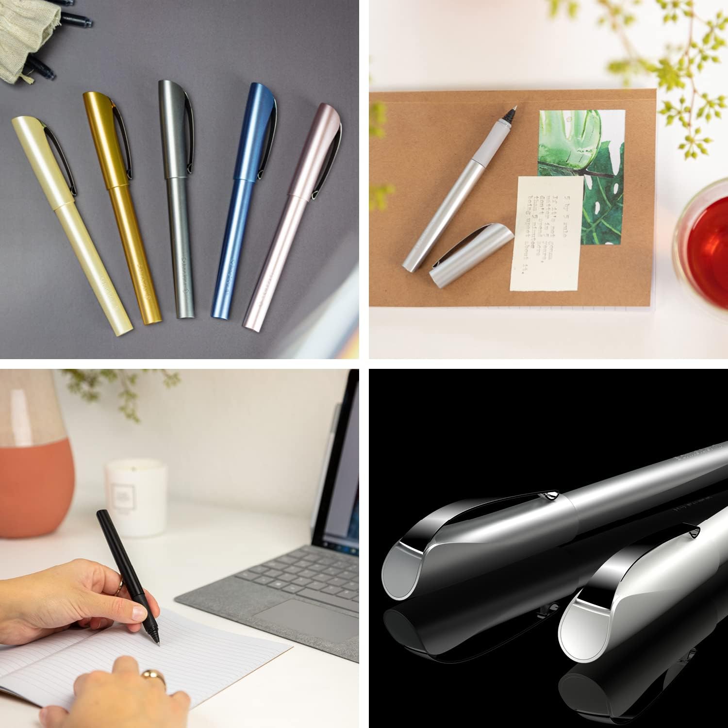 Stylo Roller Shiny Schneider Bleu Sarcelle – Image 4