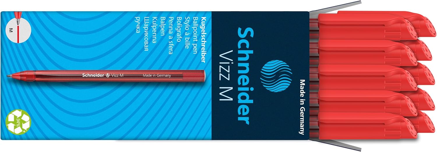 Lot 10 Stylos rouges Schneider Vizz – Image 5
