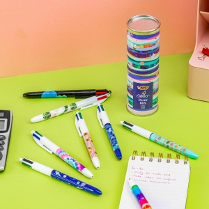 1767586056 lot de 8 stylos bic 4 couleurs en boite metallique