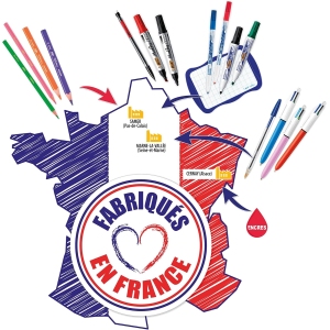 1767586064 lot de 8 stylos bic 4 couleurs en boite metallique