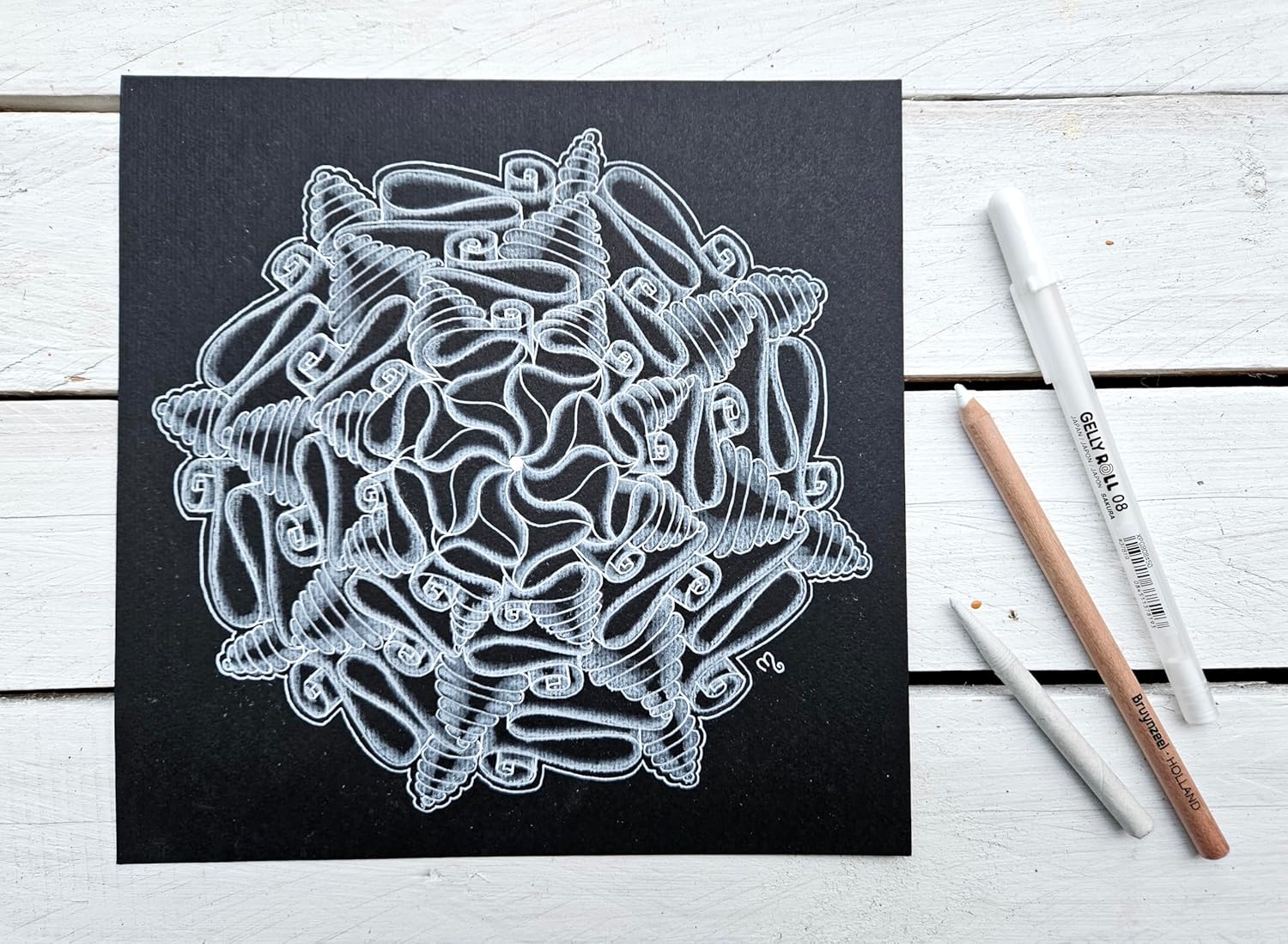 Lot de 3 Stylos Gel Blanc SAKURA – Image 2