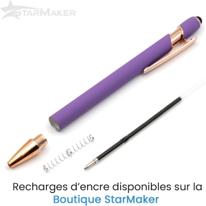 1767590809 stylo humoristique merde porte bonheur violet