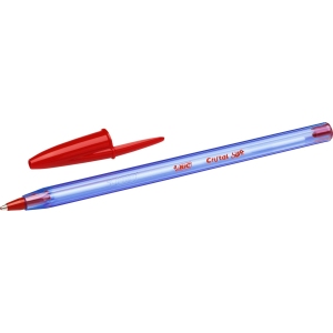 1767593052 bic cristal soft stylos bille moyenne 12 mm box 50 rouge