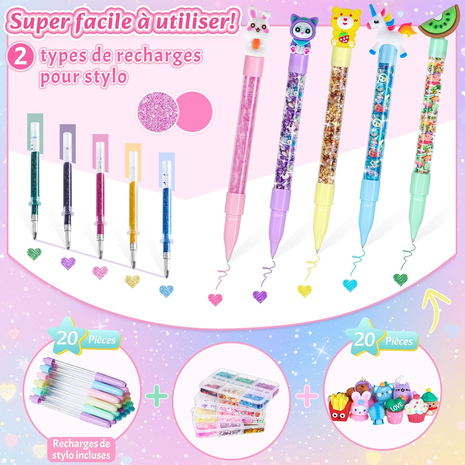 1767602020 atelier de stylos kazzley 73 pcs creatifs