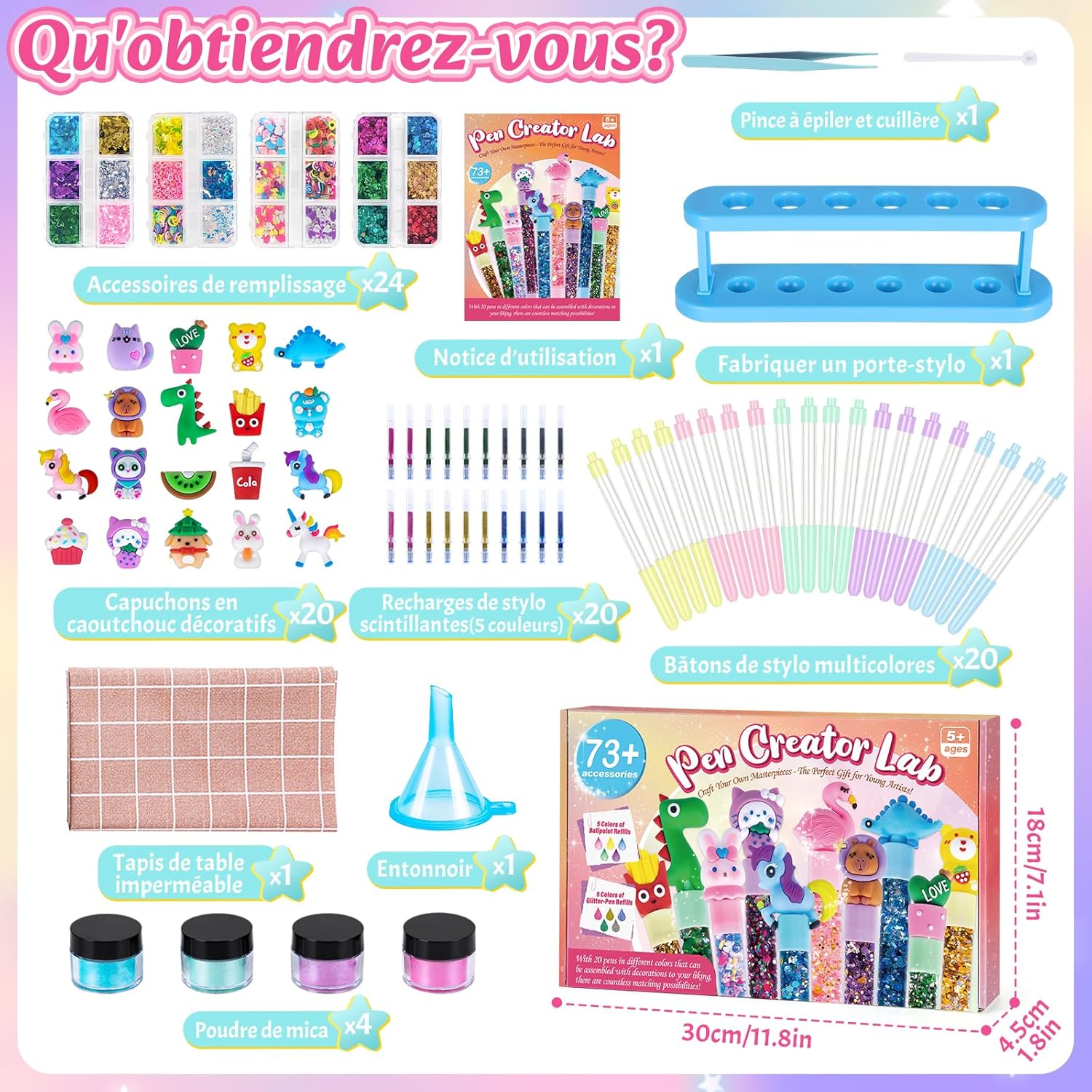 1767602037 atelier de stylos kazzley 73 pcs creatifs