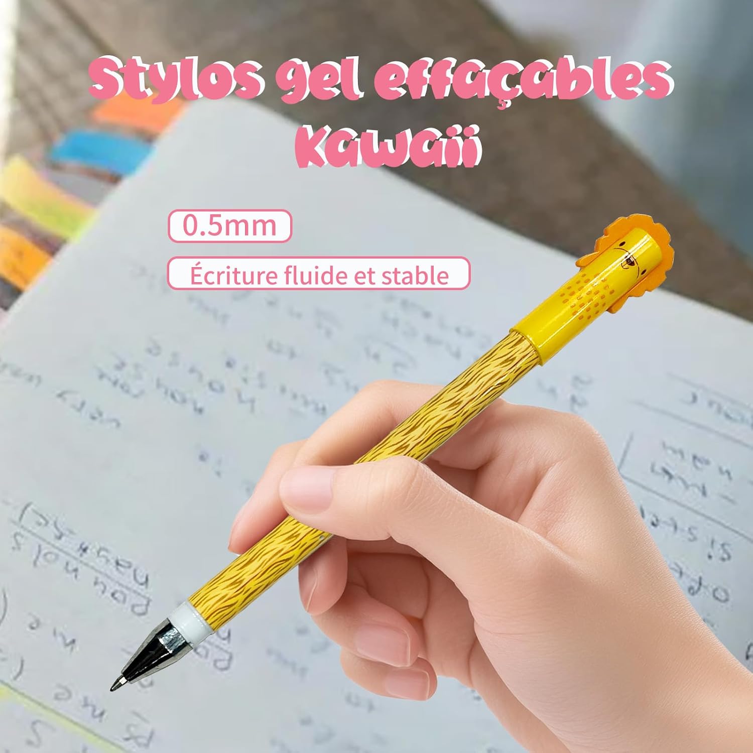 Lot de 6 Stylos Effaçables Animaux Colorés – Image 5