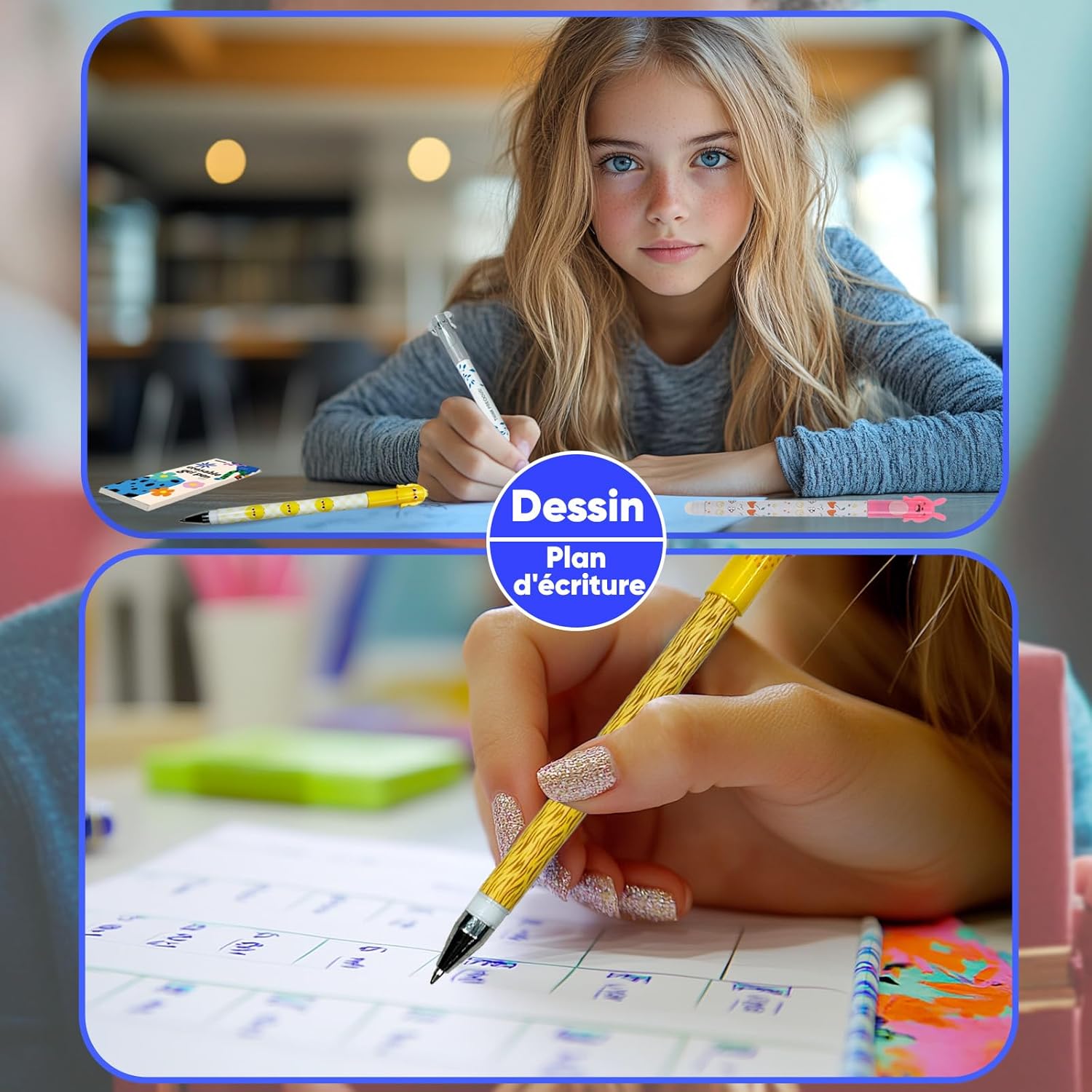 Lot de 6 Stylos Effaçables Animaux Colorés – Image 6