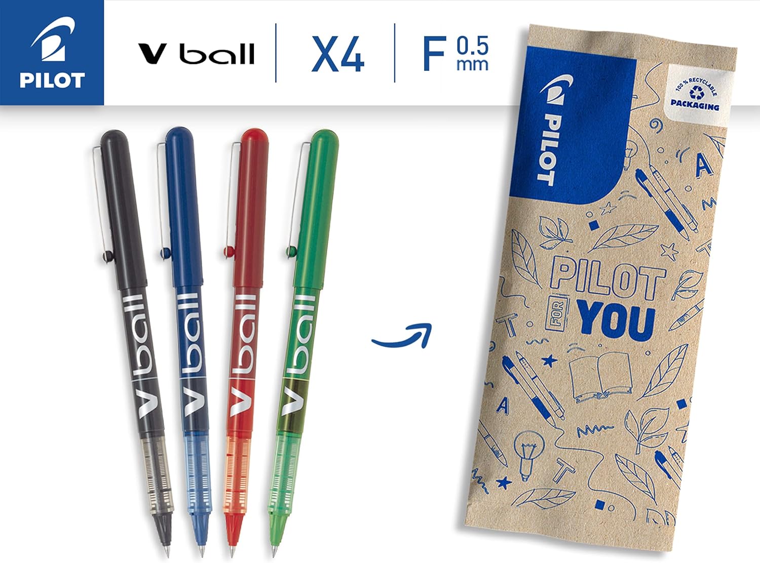 Pack de 4 Roller Vball 05 - Encre Liquide – Image 2