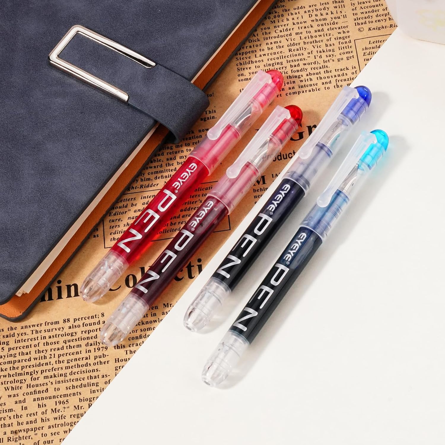 Lot de 8 Stylos Plume Jetables Colorés – Image 8