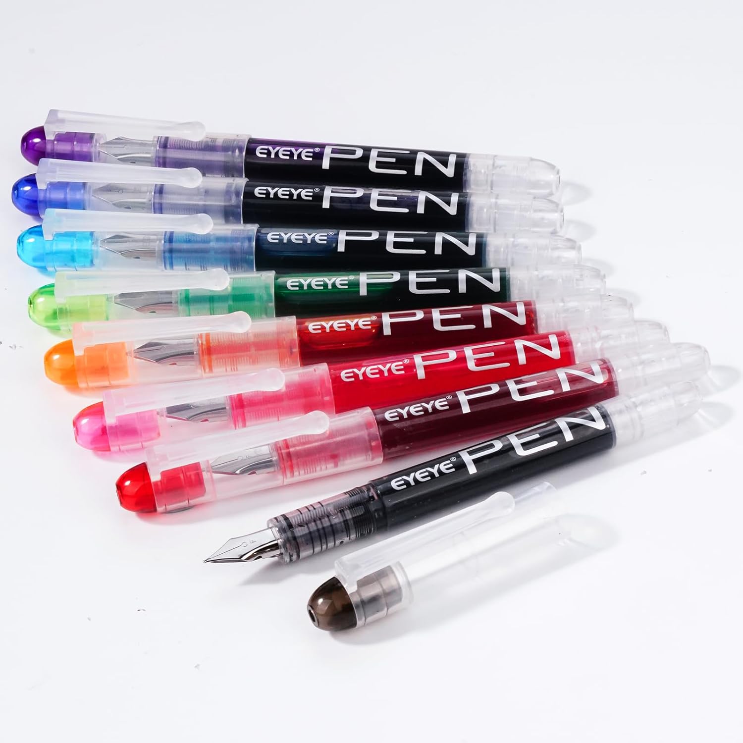 Lot de 8 Stylos Plume Jetables Colorés – Image 9