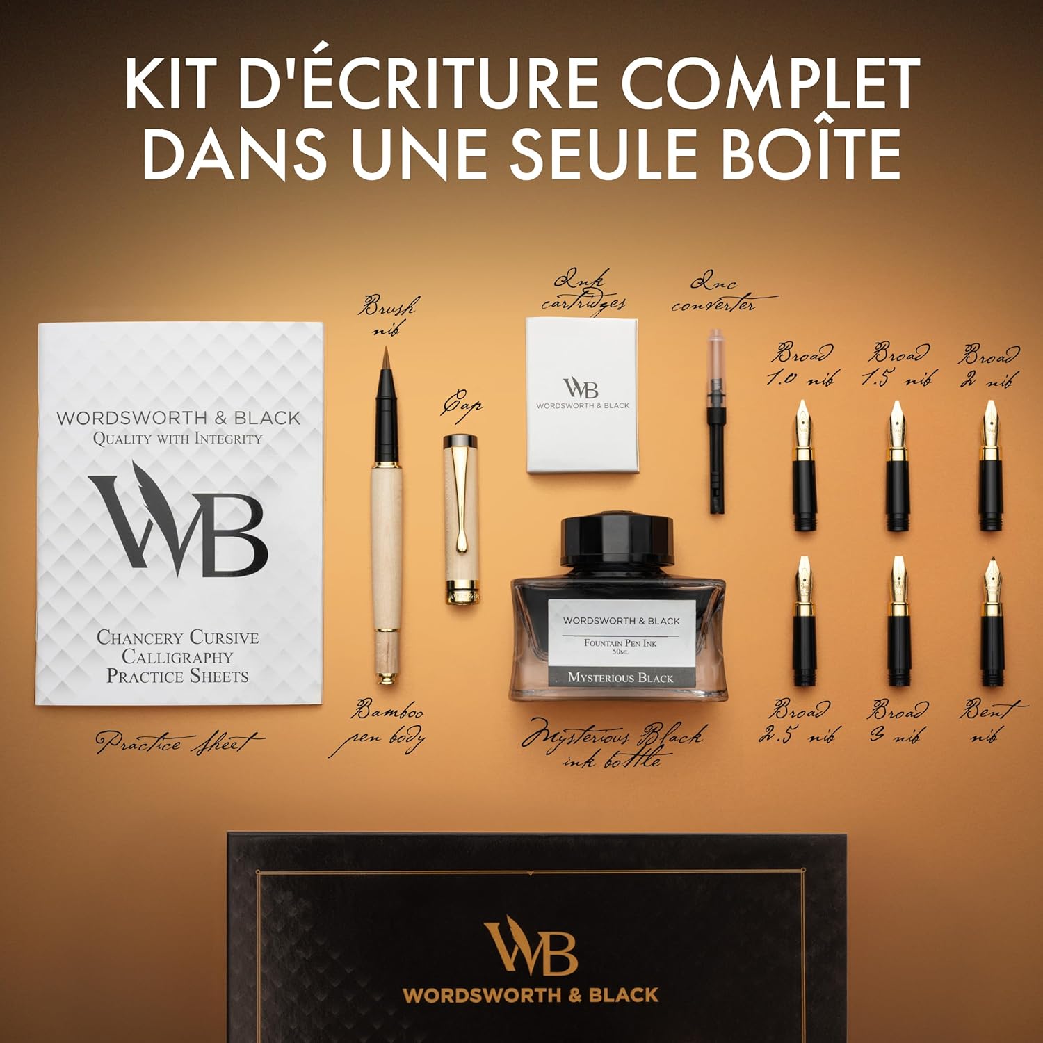Stylos plume de calligraphie en bambou – Image 3