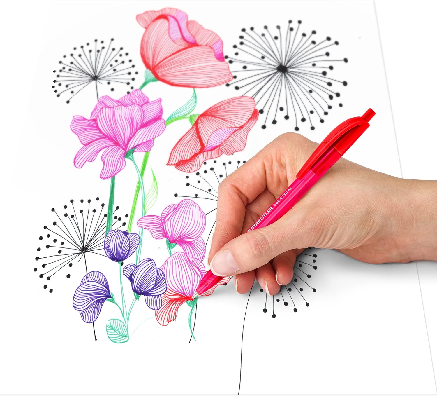 Stylo Bille Triangulaire STADTLER 1mm Bleu – Image 3