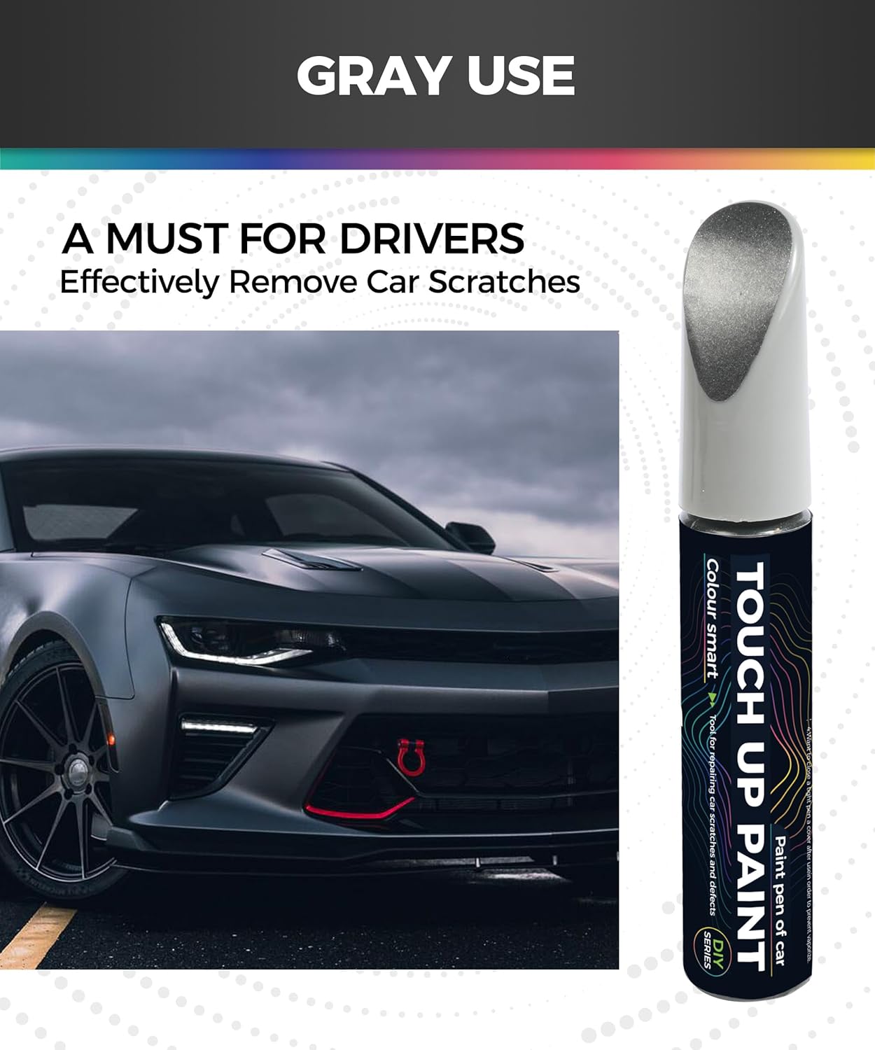 Stylo Retouche Peinture Voiture Anti Rayure - Gris – Image 5