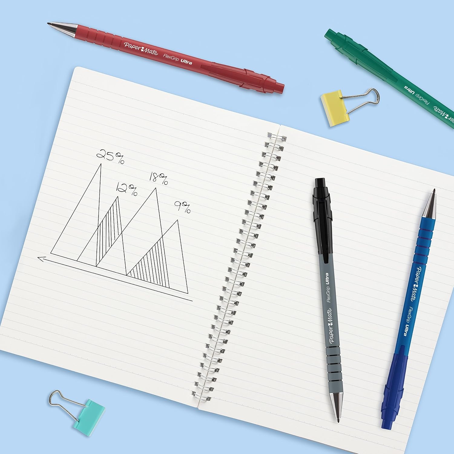 Lot de 4 stylos rétractables Paper Mate Flexgrip – Image 6