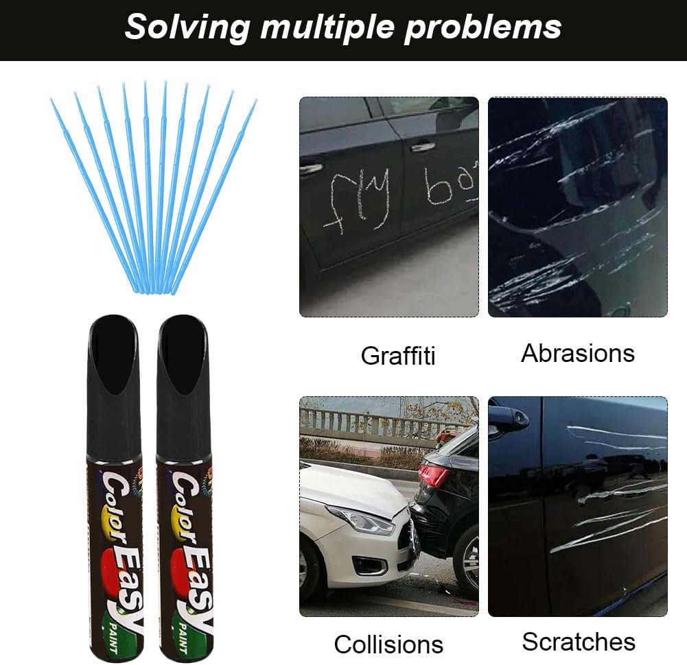 Stylo Retouche Peinture Voiture Noir Brillant - 2pcs – Image 3