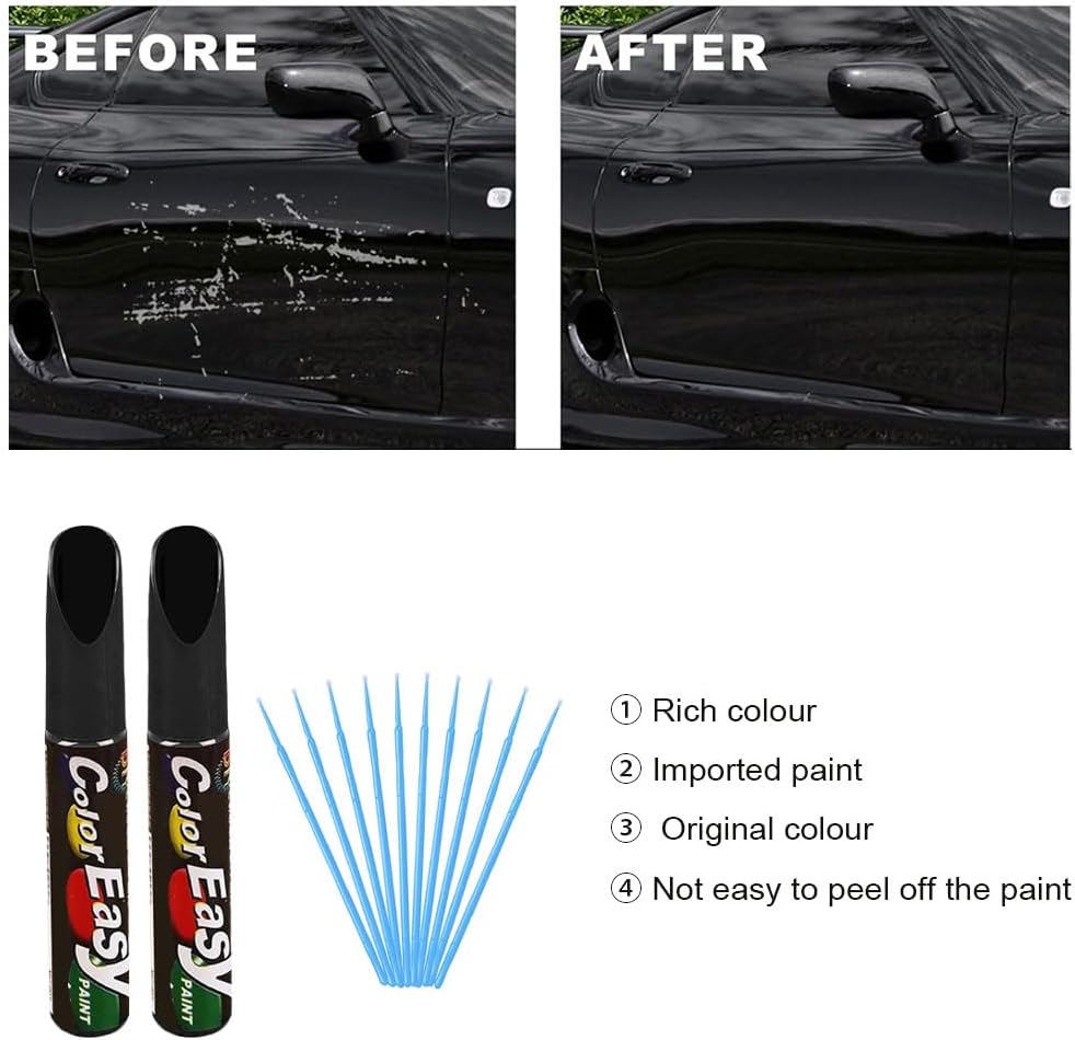 Stylo Retouche Peinture Voiture Noir Brillant - 2pcs – Image 5