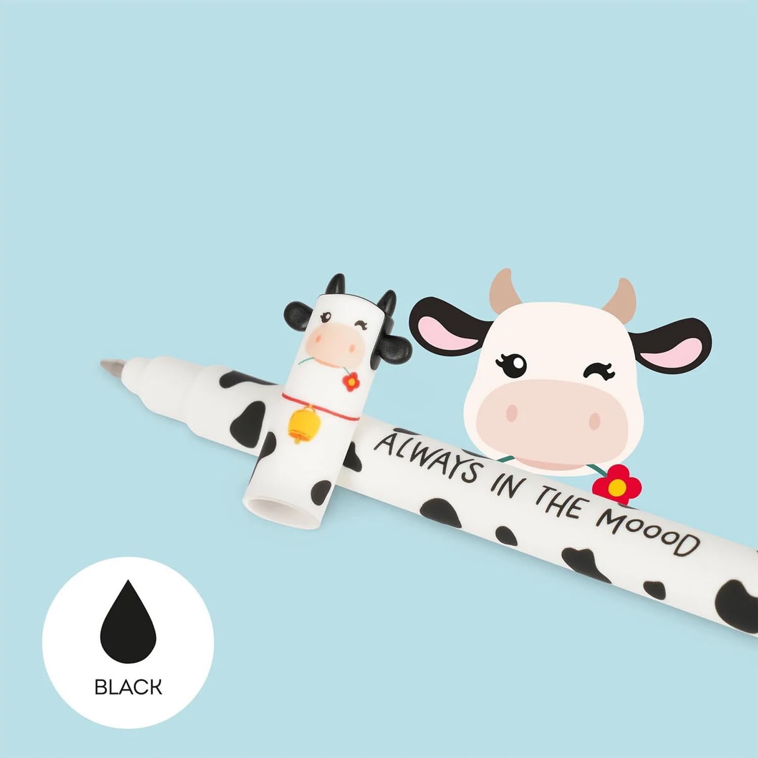 Lot de 7 Stylos Gel Effaçables : Vache, Ane, Cochon, Coq – Image 2