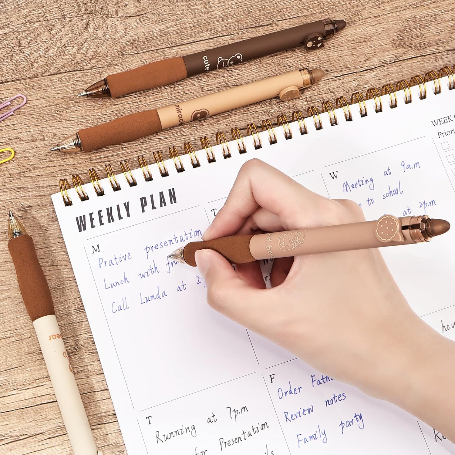 Lot de 8 Stylos Gel Rétractables Effaçables – Image 4