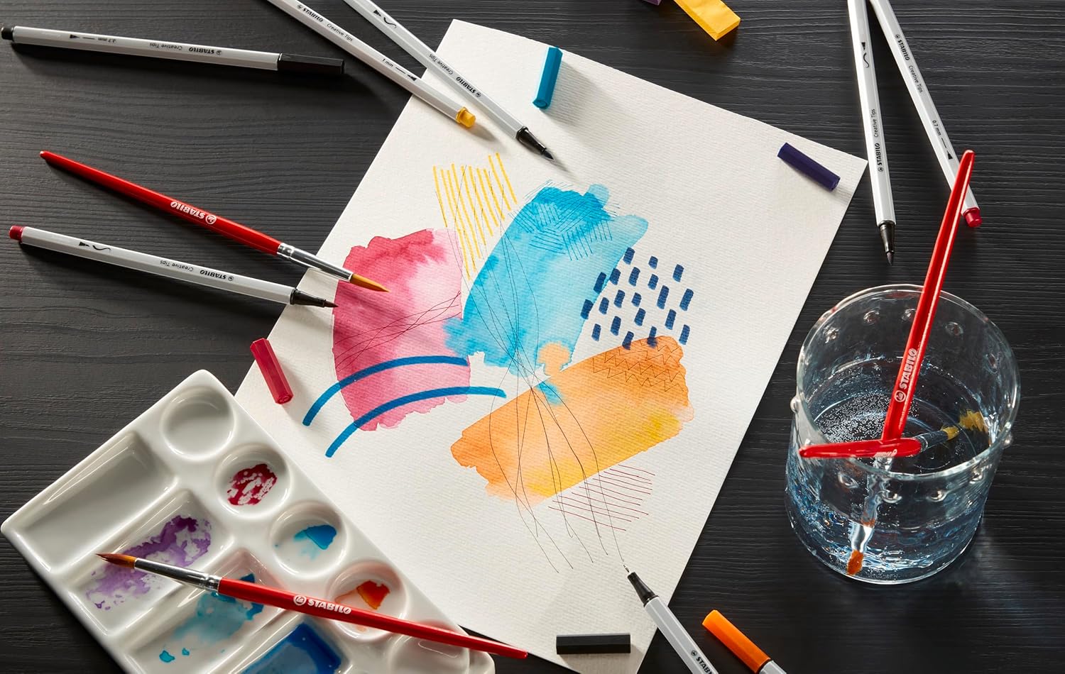 Lot de 5 Stylos Calligraphie Noir STABILO Creative Tips – Image 7