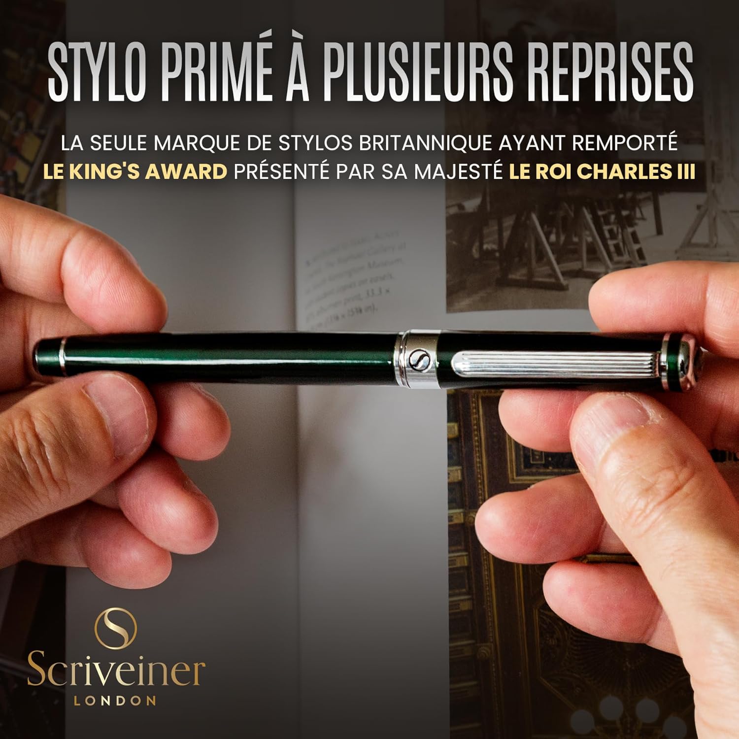 Stylos de Luxe Anglais Vert - Finition Chromée – Image 7