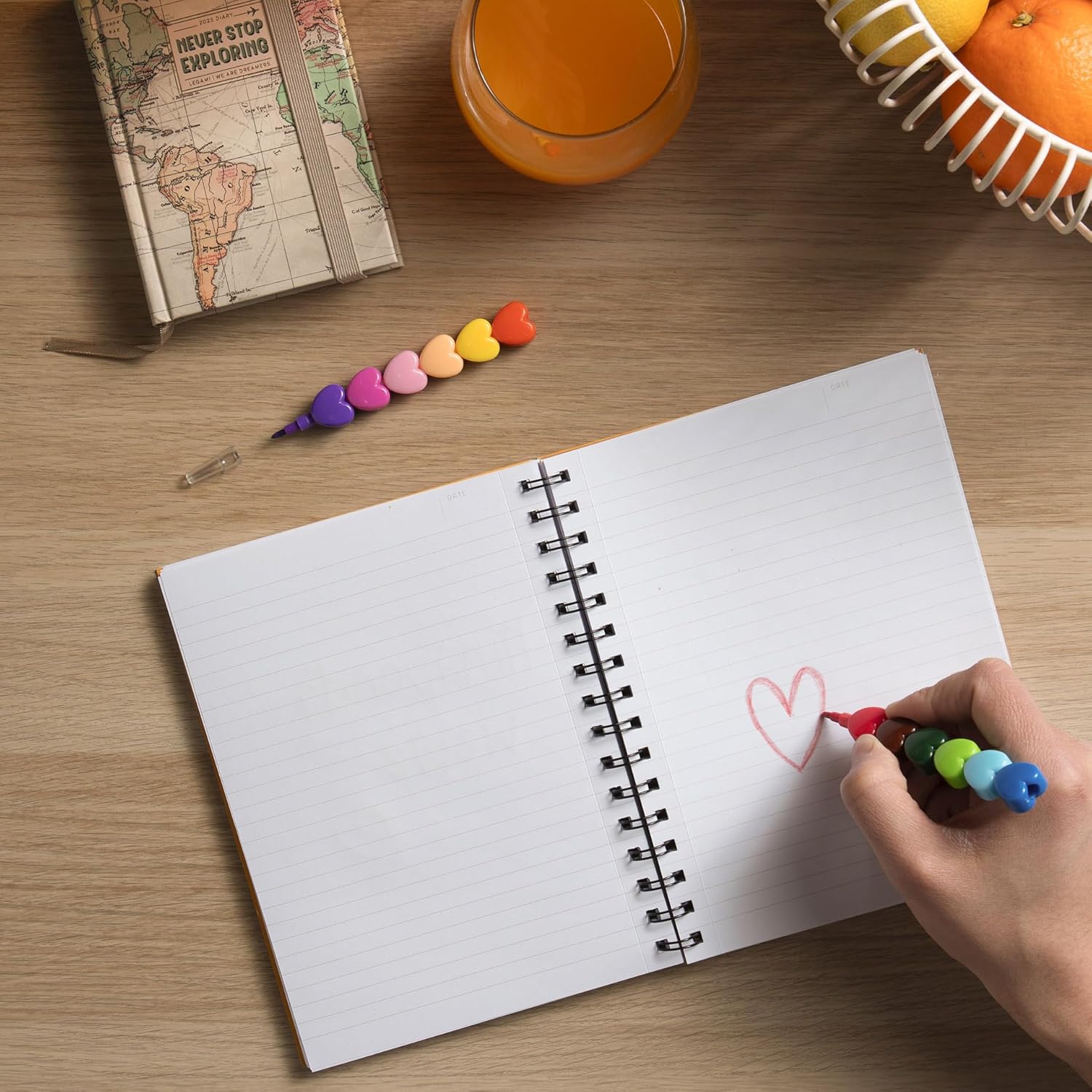 Crayons Empilables en Cœur - 12 Couleurs Pastel – Image 5