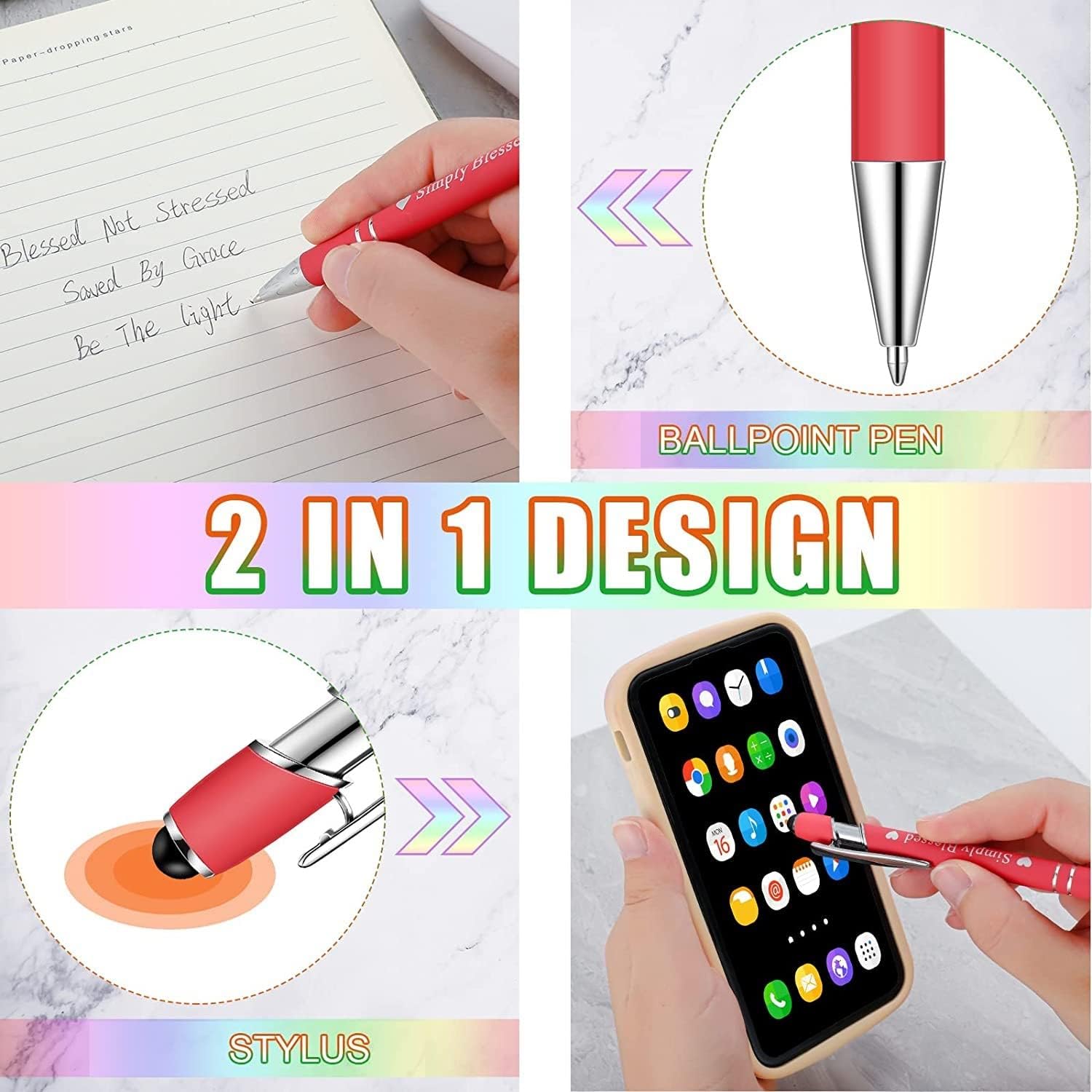 Lot de 20 Stylos à Bille 10 couleurs – Image 3