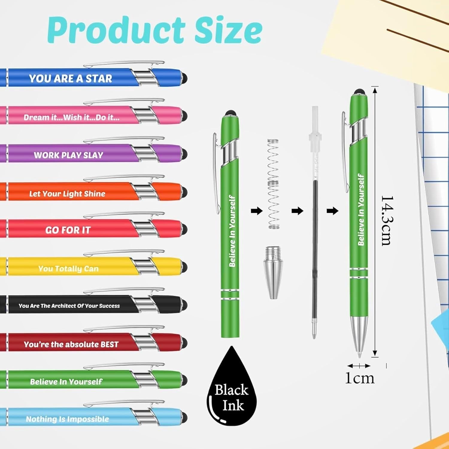 Lot de 20 Stylos à Bille 10 couleurs – Image 5