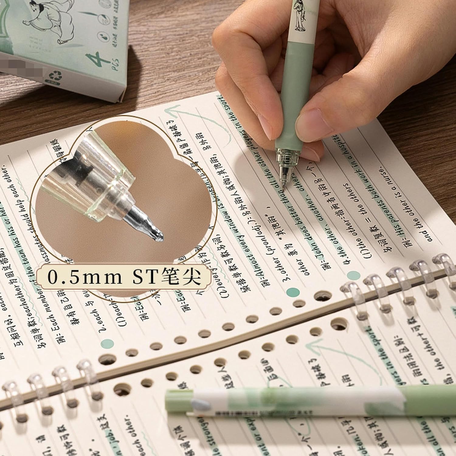 Stylos Rétro Chinois - Lot de 4, Séchage Rapide – Image 3