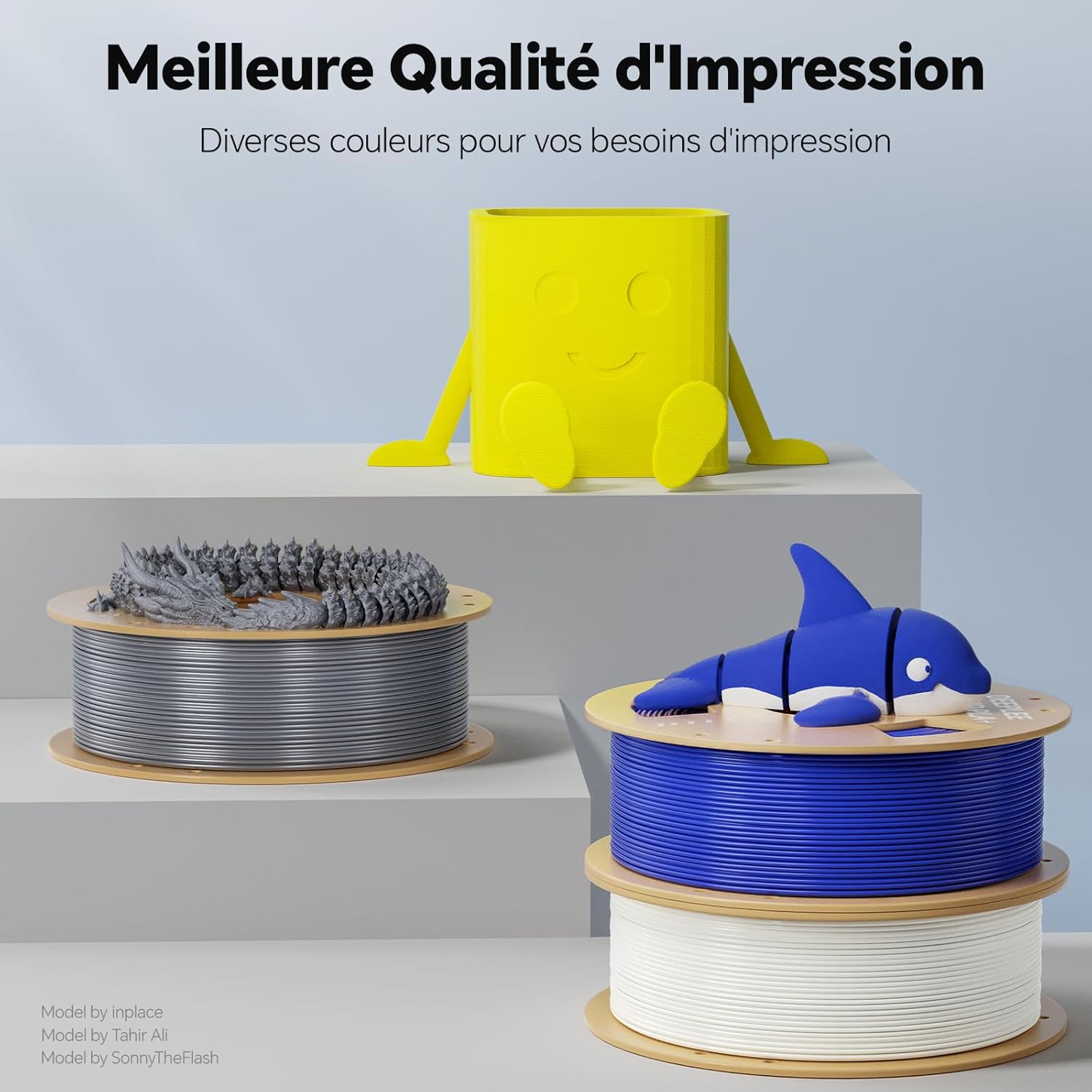 Filament PLA+ Rapide Blanc 1kg pour Imprimantes 3D – Image 7